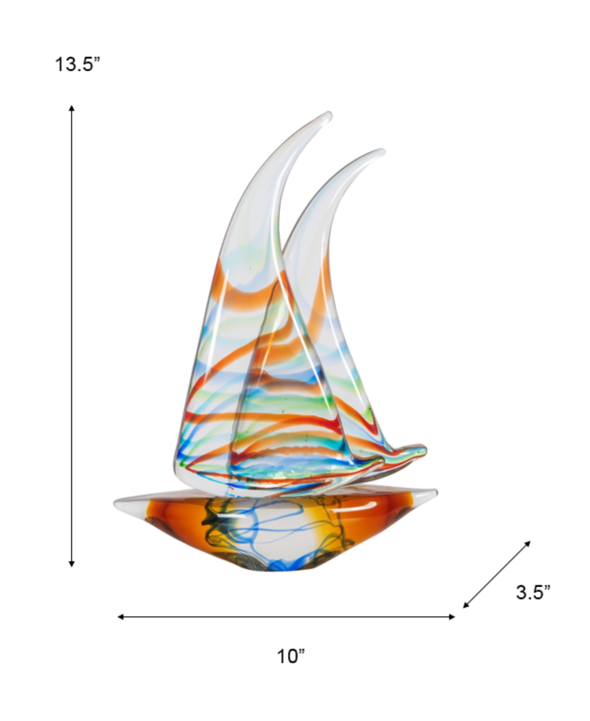 Dale Tiffany Chimera Sail Boat Sculpture In Multi