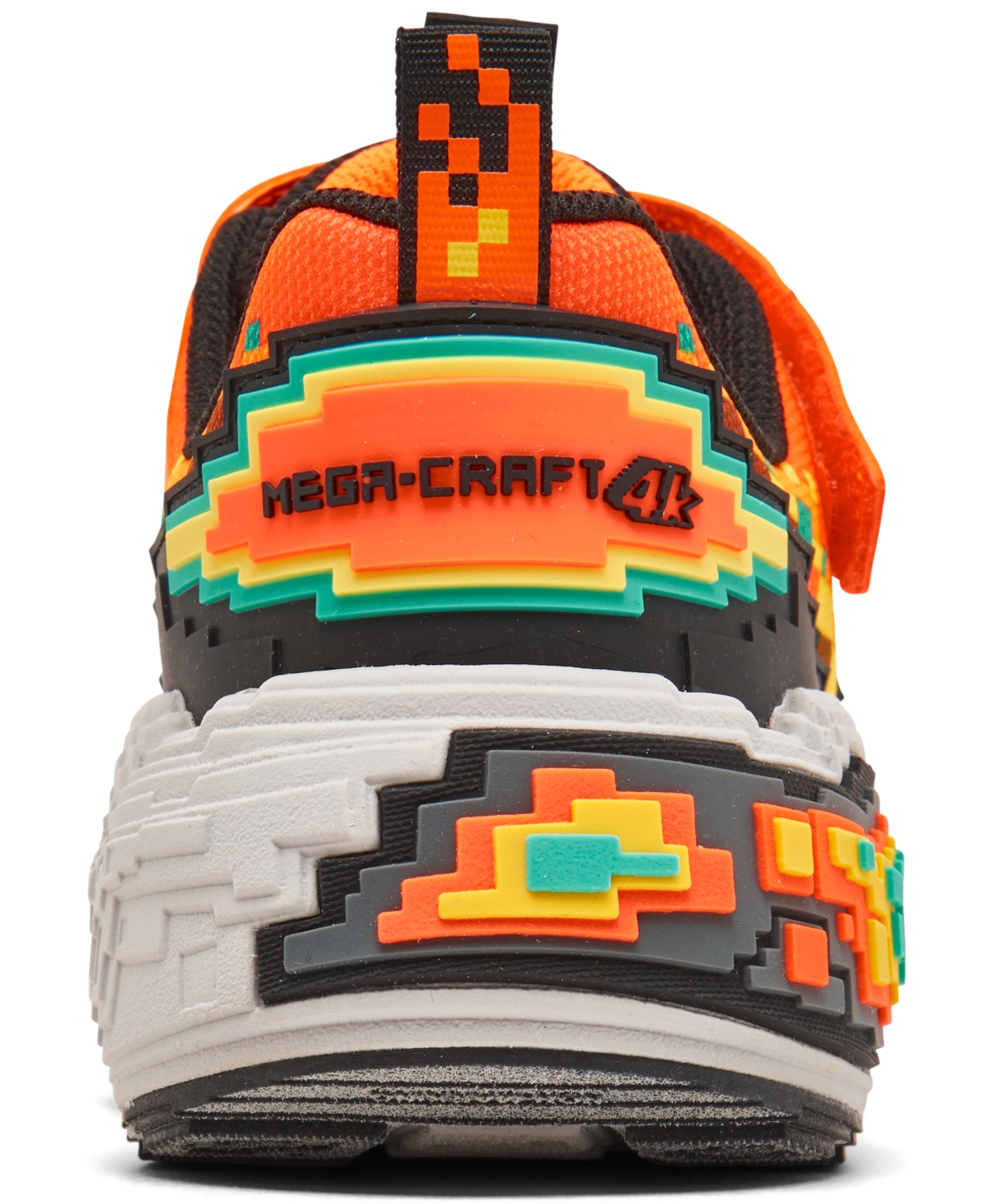 Skechers Little Kids Mega-craft 4k Fastening Strap Casual Sneakers From Finish Line In Orange