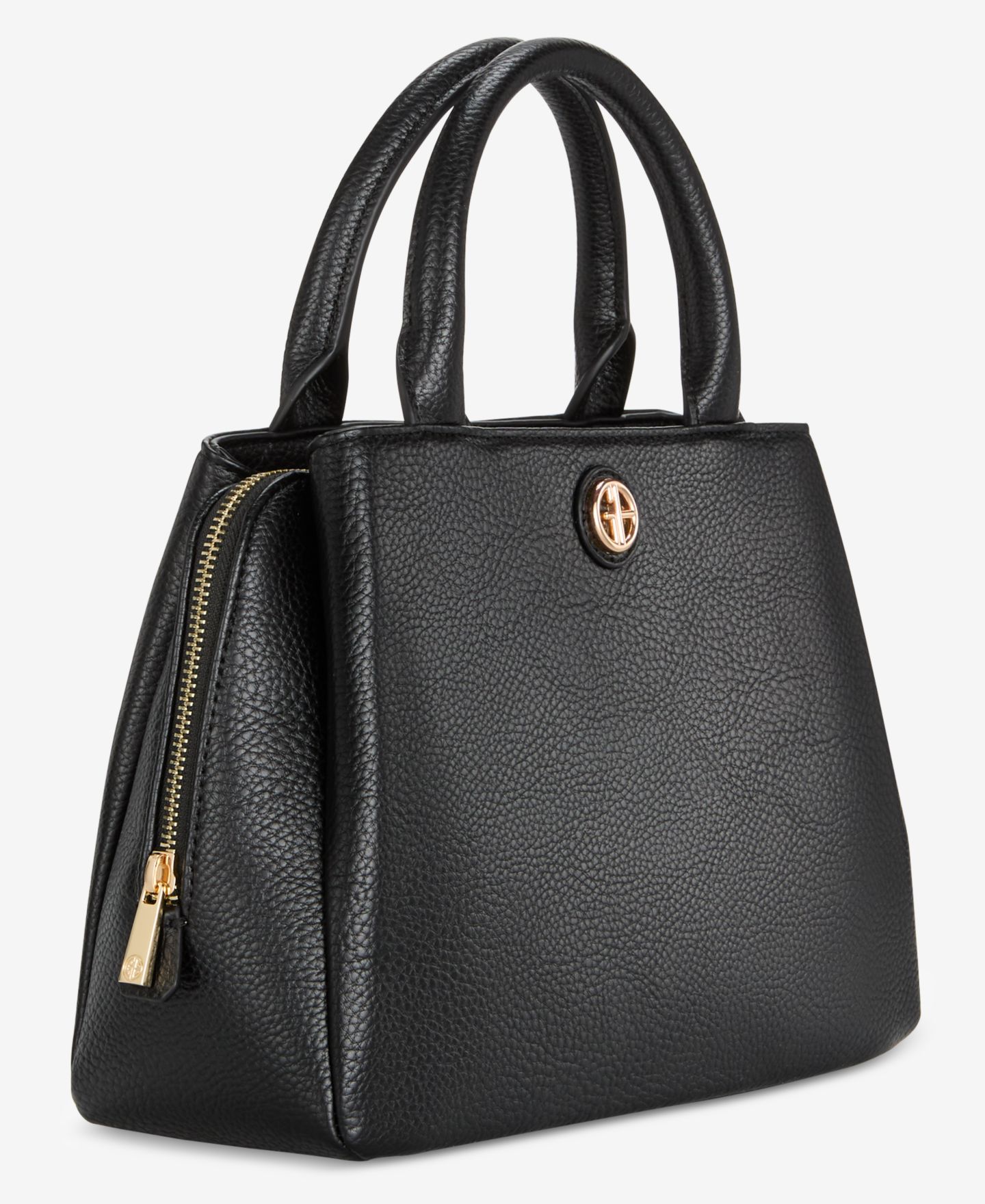 Женская сумка Giani Bernini Pebble Small Satchel, цвет: Чёрный — фото 3