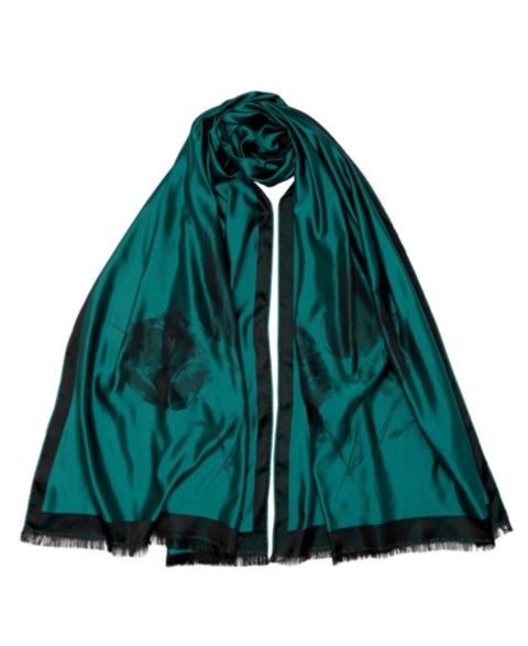 Женский шарф Elizabetta Fortuna - Silk Scarf/Shawl for Women, цвет: Изумрудный зелёный