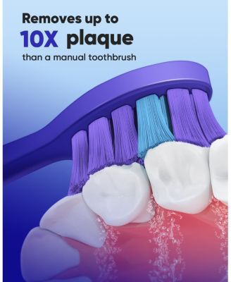 DY156 Electric Toothbrush Replacement Heads, 3 Packs (Purple)