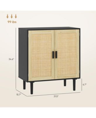 Bohemian Sideboard with 2 Rat Doors and Shelves,