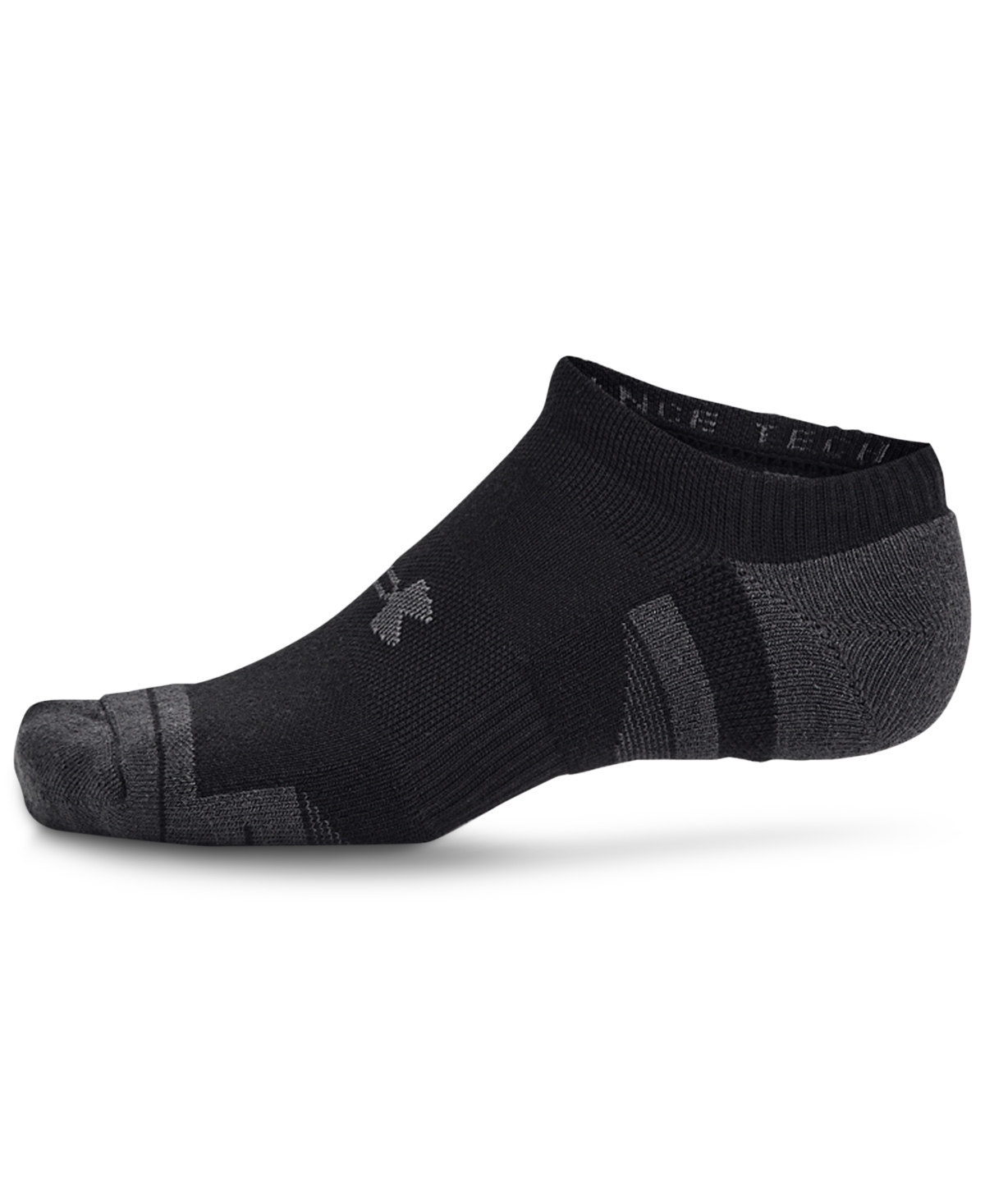 Under Armour Men's Performance Tech No Show Socks In 003 Black