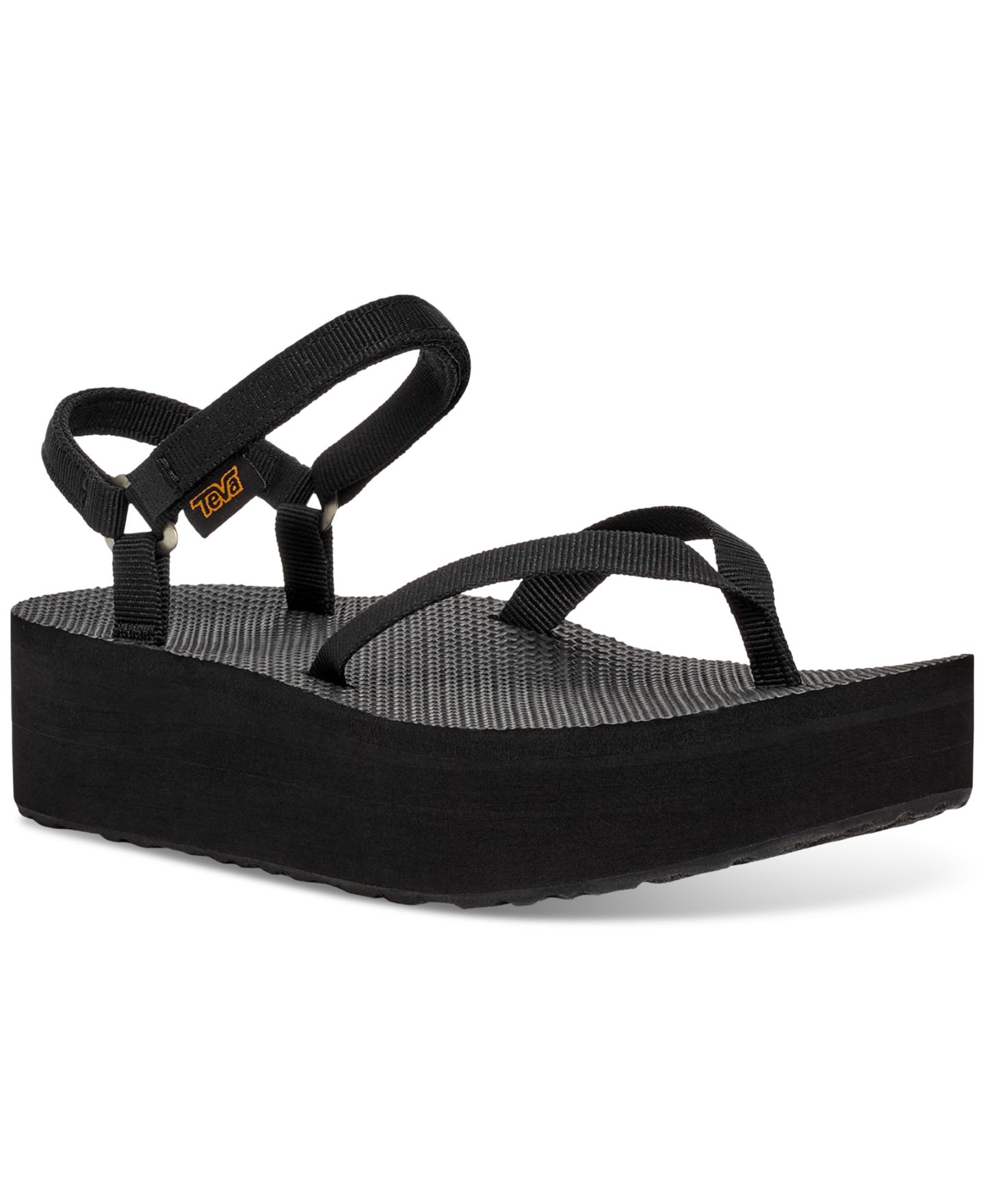 Женские сандалии Teva Flatform Slim, цвет: Чёрный — фото 1