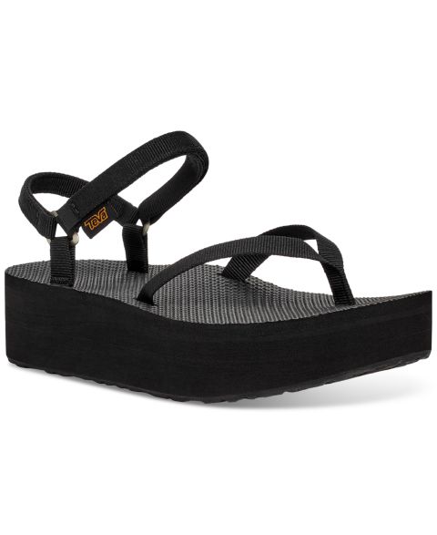 Женские сандалии Teva Flatform Slim, цвет: Чёрный