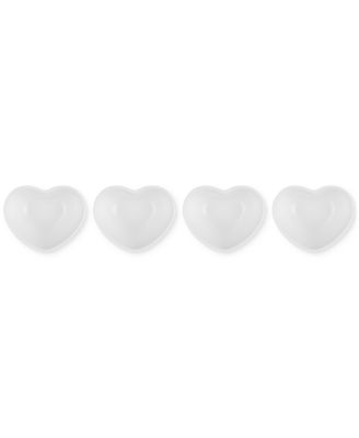 Stoneware Mini Heart Pinch Bowls, Set of 4