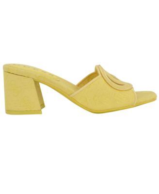 Galsee Quattro-G Cutout Block Heel Slide Sandals