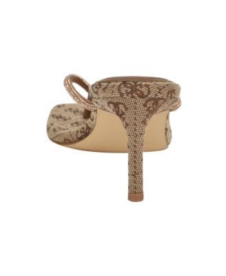 Women's Mayan Rhinestone Thong Kitten Heel Sandals