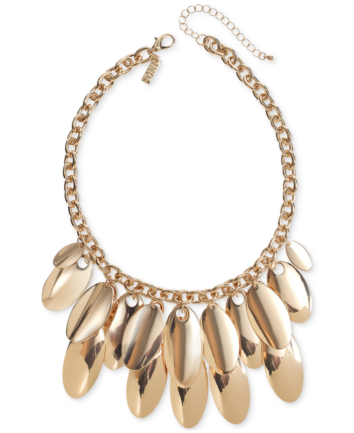 Gold-Tone Sculptural Disc Statement Necklace, 17-1/2" + 3" extender, Exclusively at Macy's - Gold
