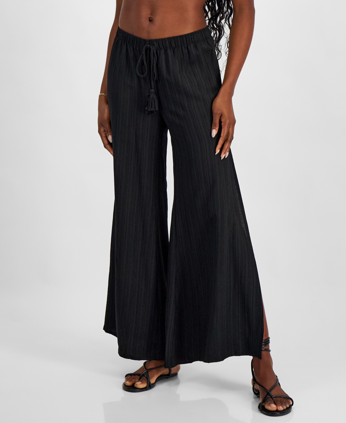 Women's Cancun Wide-Leg Swim Cover-Up Pants - White