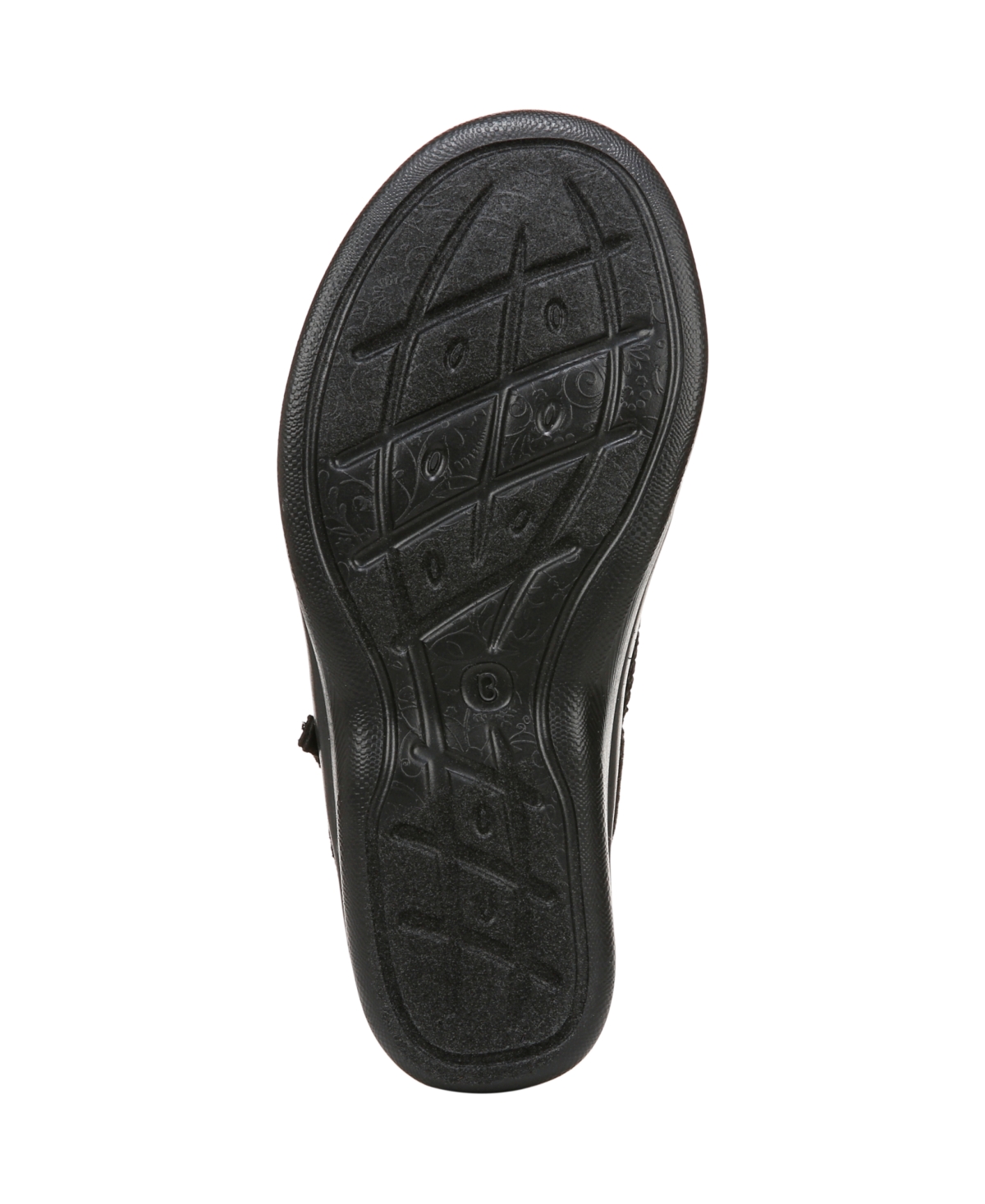 Bzees Women's Starlet Washable Slingback Wedge Sandals In Black Knit Fabric