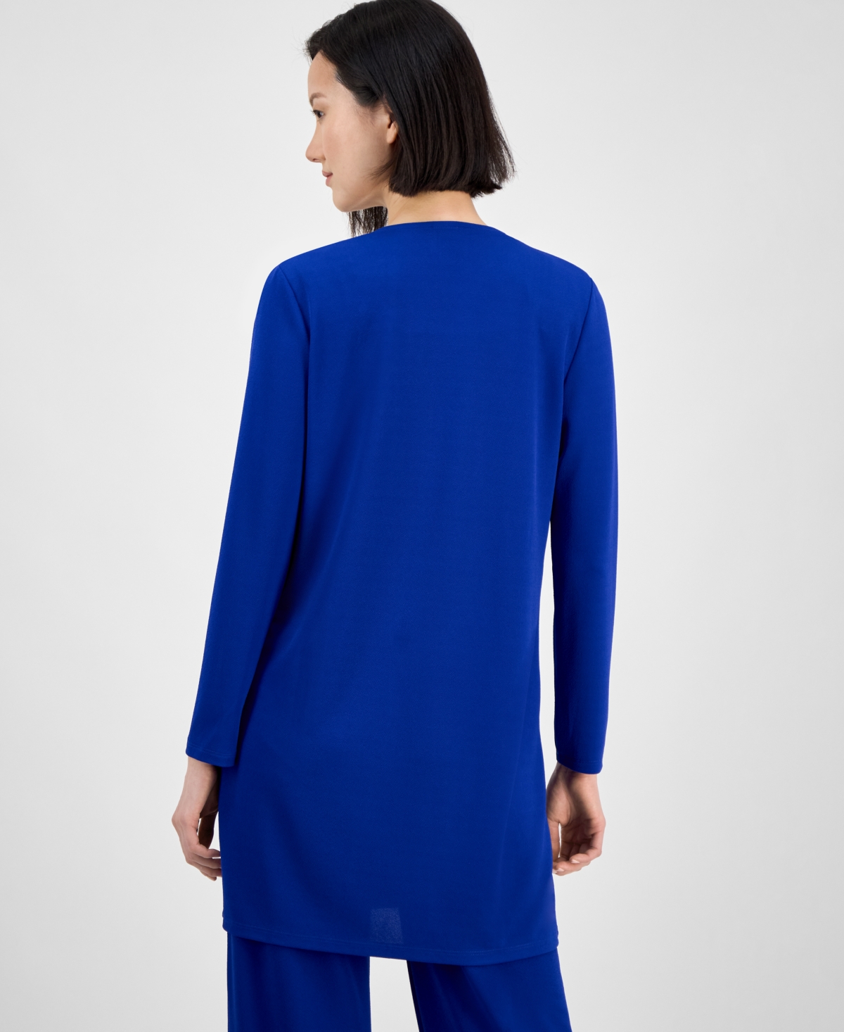 ANNE KLEIN WOMEN'S BAR-BUCKLE LONG-SLEEVE CARDIGAN 
