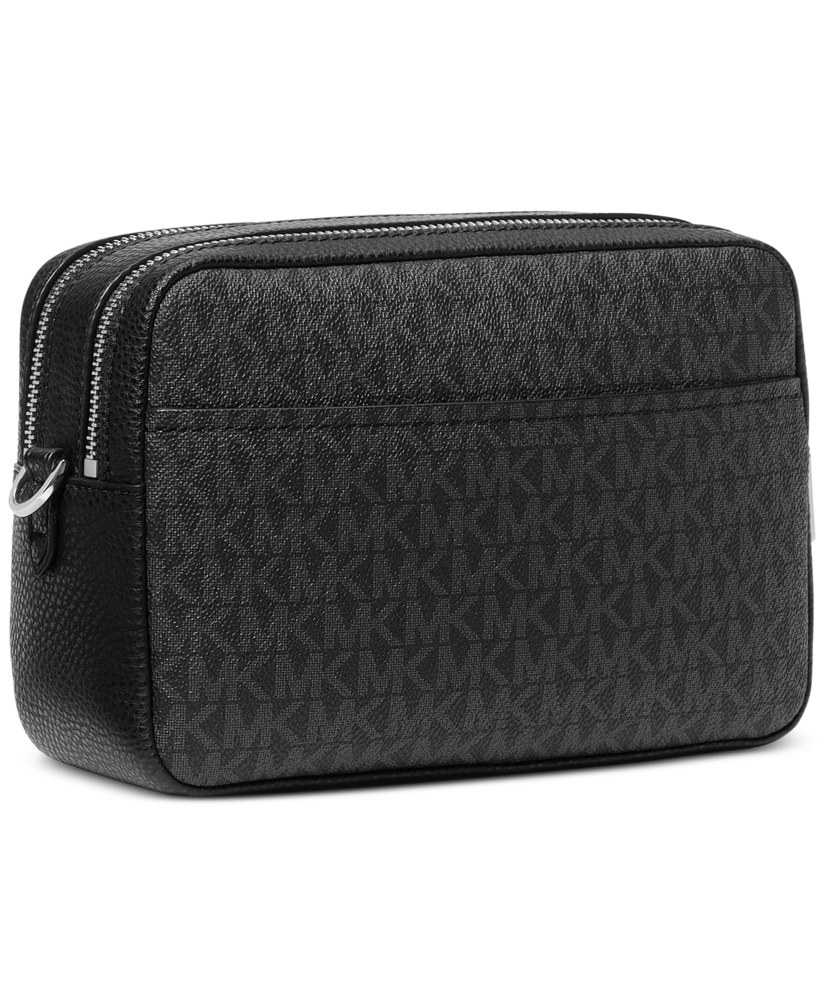Michael Kors Michael  Bryant Medium Double Zip Chain Camera Crossbody In Black