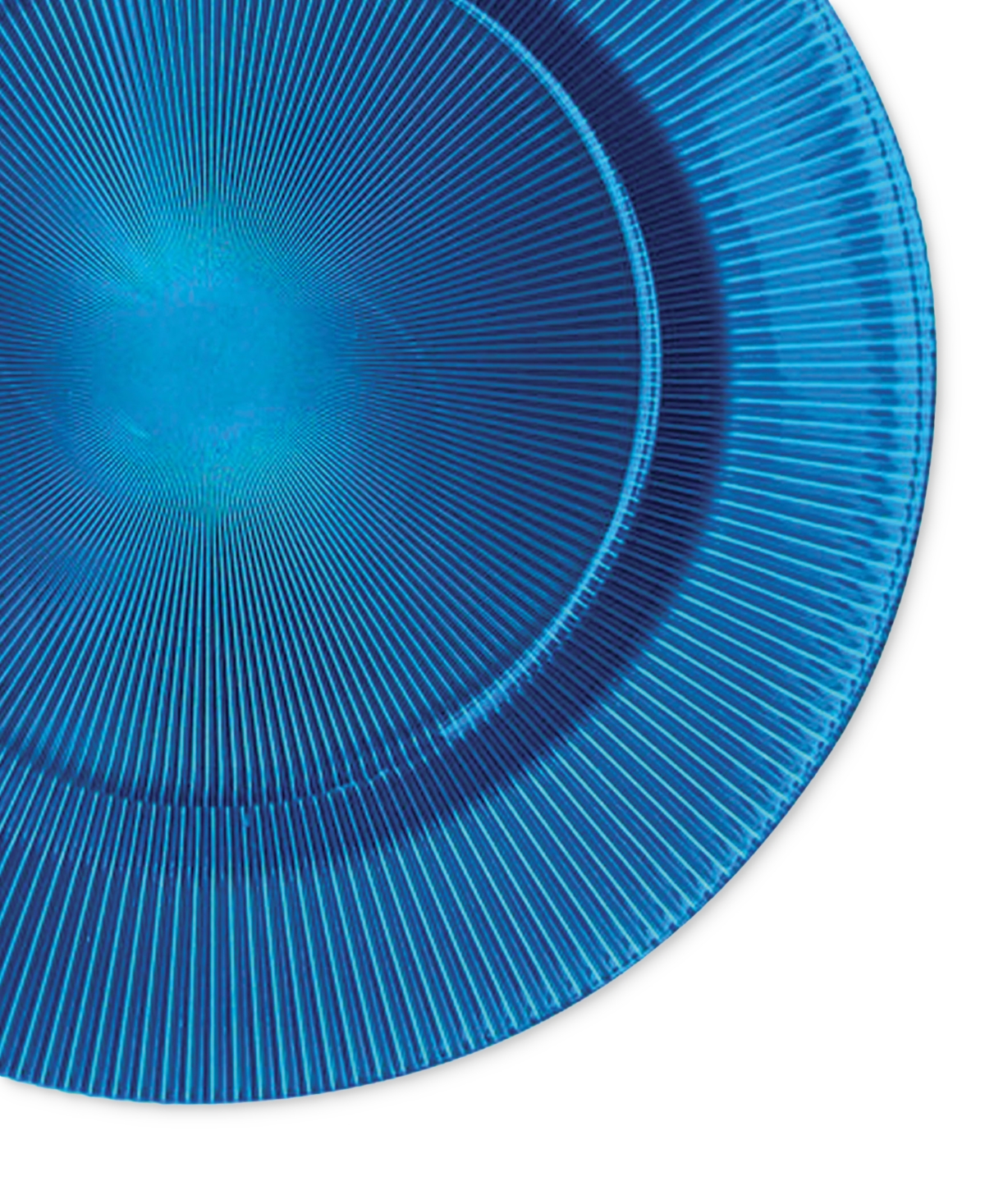 American Atelier Sunray Cobalt Glass Charger Plate 13", Set Of 4 In Blue