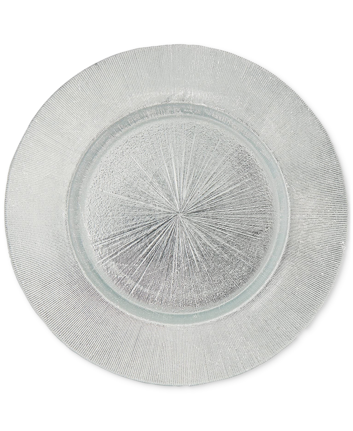 American Atelier Silver Antiqued Glass Charger Plates, Set Of 4 In Silver