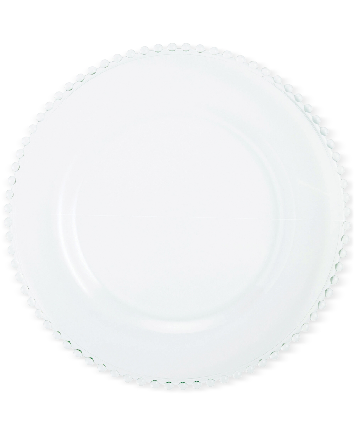 American Atelier Beaded Clear Glass Charger Plates, Set Of 4 In No Color