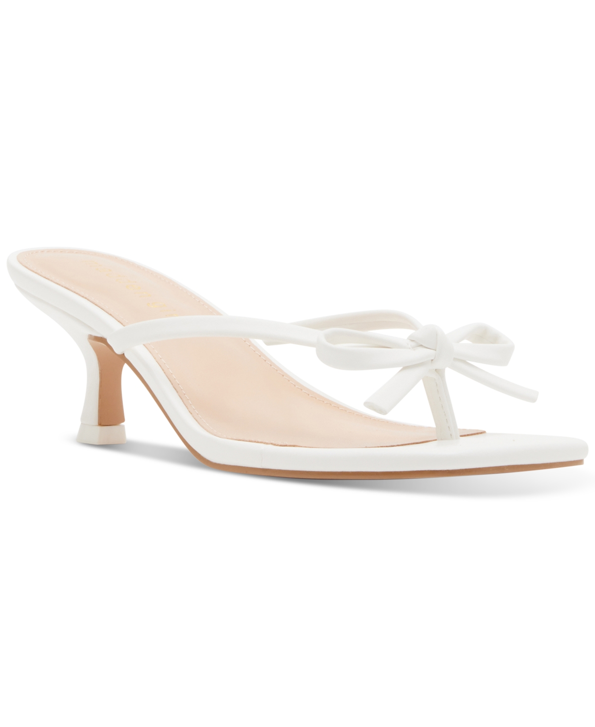 MADDEN GIRL CHARLOTTE KITTEN-HEEL BOW DRESS SANDALS 