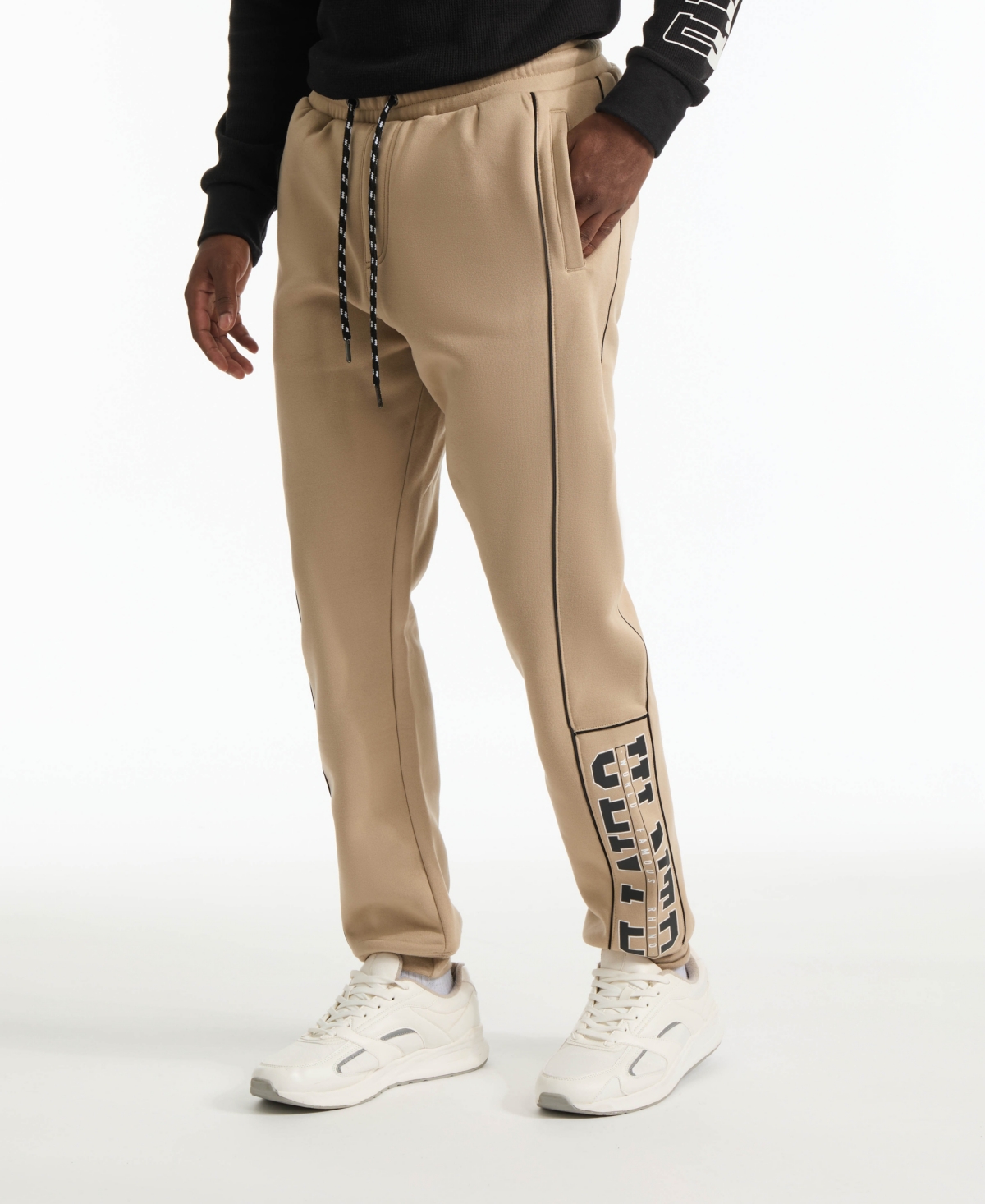 Ecko Unltd Men's Fence Line Knit Jogger In Taupe