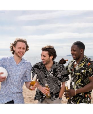 Mens Casual Button-Down Hawaiian Short Sleeve Shirt