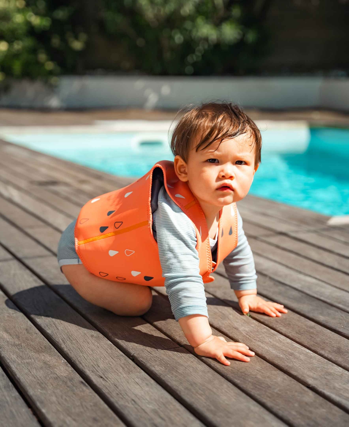 Bbluv Naj Baby Swim Vest Medium Safety Strap Baby Gear In Dusk