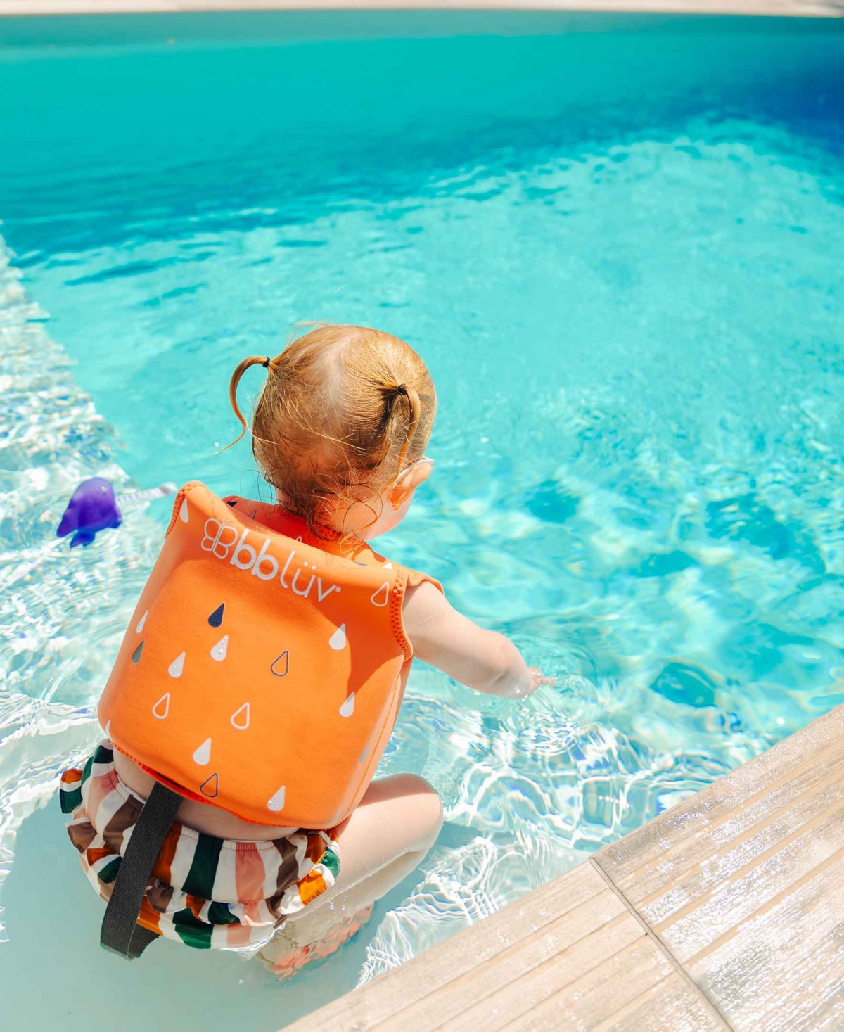 Bbluv Naj Baby Swim Vest Medium Safety Strap Baby Gear In Dusk
