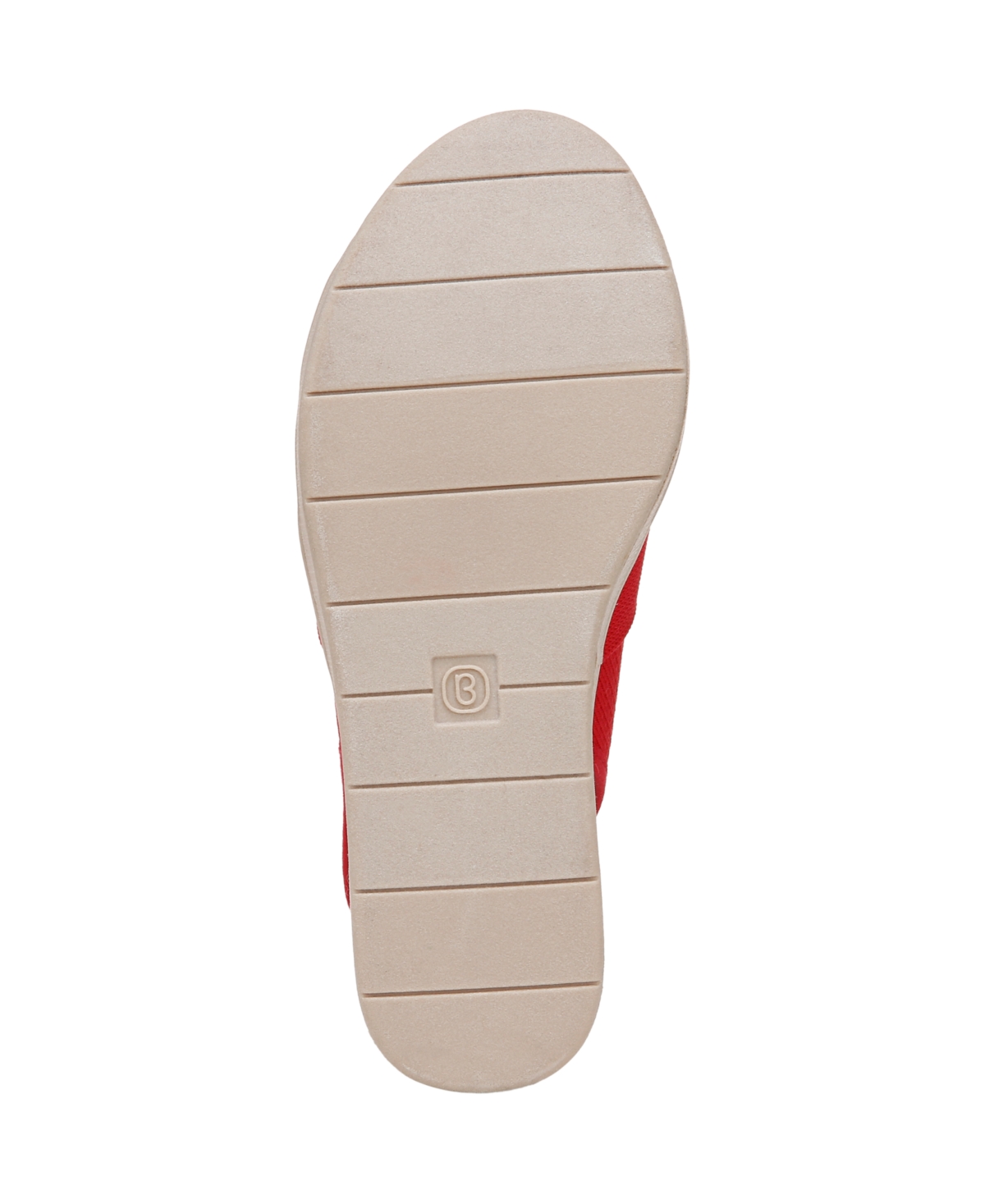 Bzees Bell Slingback Wedge Sandal In Fire Red Knit Fabric