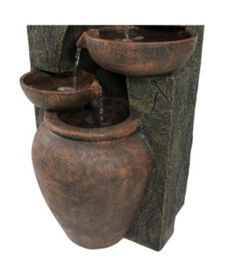 39-Inch Cascading Earthenware Pottery Stream Outdoor Water Fountain