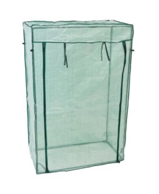 Outdoor Deluxe Portable Large Potted Plant and Starter Tomato Plant Greenhouse with Roll-Up Door - Green