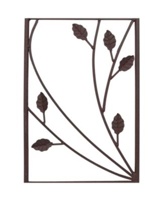 Metal Wire Rustic Plant Design Garden Trellis for Outdoor Climbing Flowers and Vines - 32" H - Brown - 2-Pack