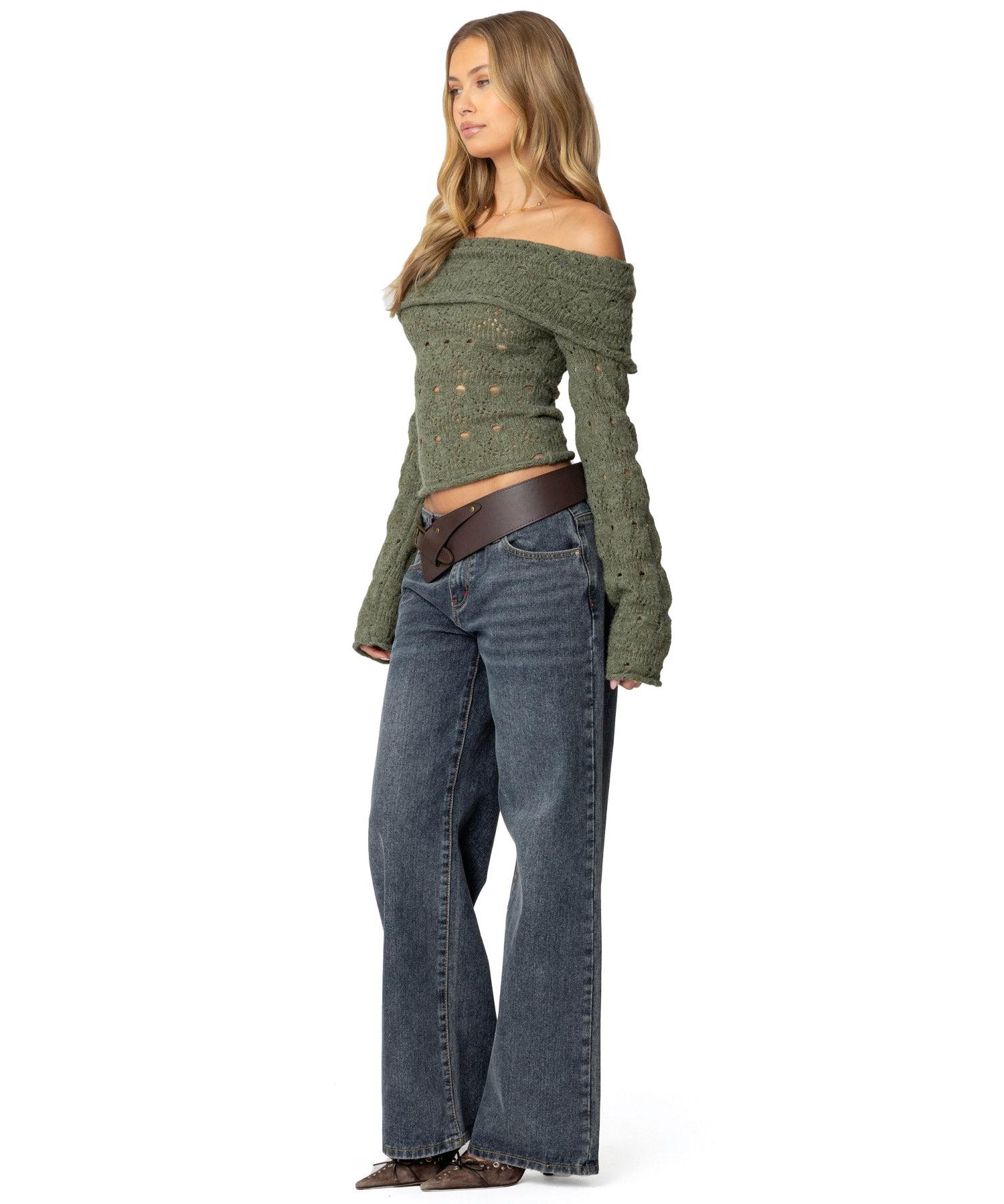 Women's Kenna Fold Over Knit Top