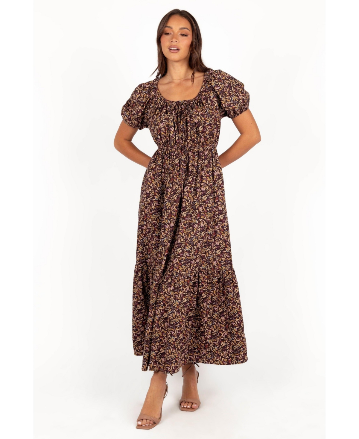 Women's Juliana Maxi Dress - Plum floral