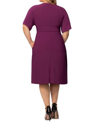 Plus Size Gia A-Line Midi Dress with Pockets