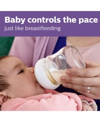 Glass Natural Bottle with Natural Response Nipple Baby Set