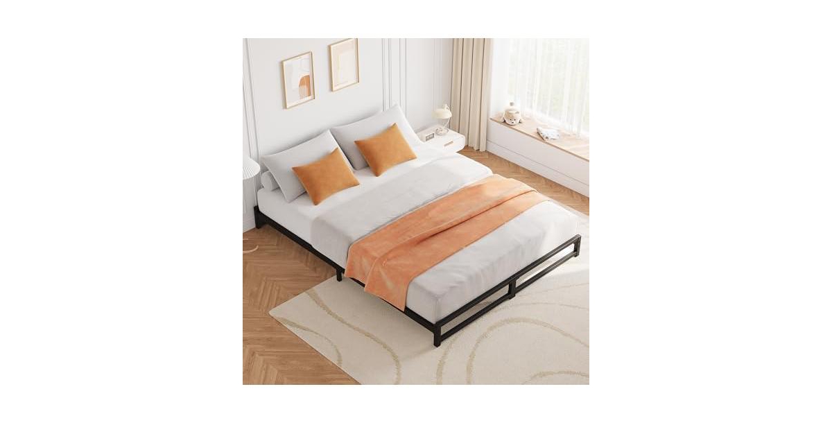 gaomon Queen Size Metal Platform Bed Frame with Steel Slat Support