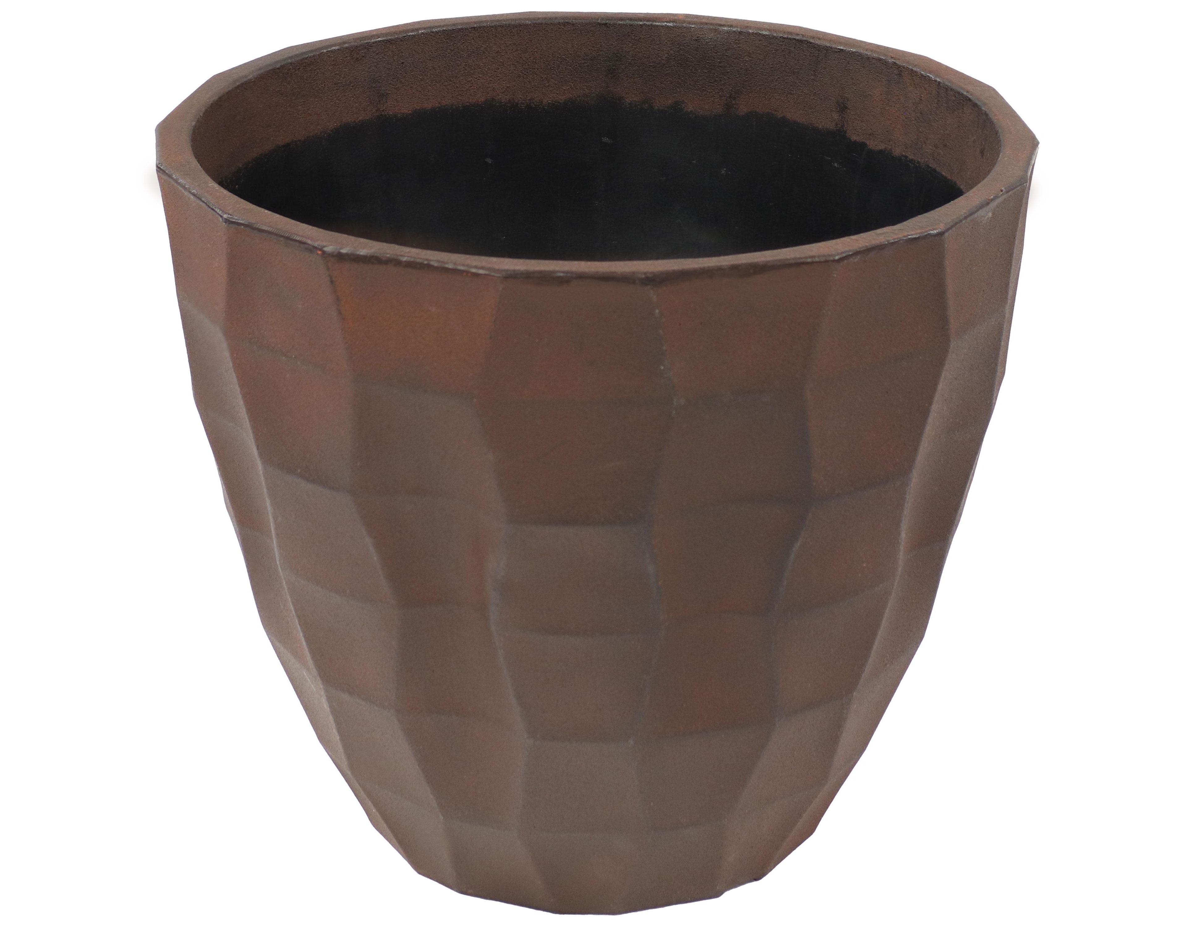 Indoor/Outdoor Pebbled Polyresin Flower Pot Planter