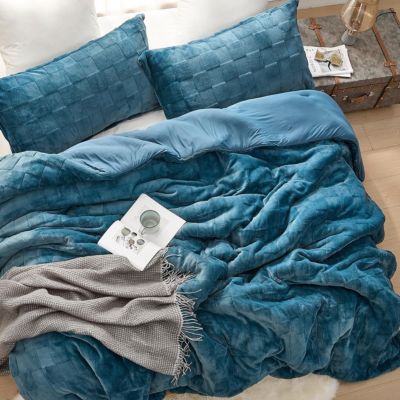 Better Than Anesthesia - Oversized Comforter Set - Indian Teal , Brown , Queen