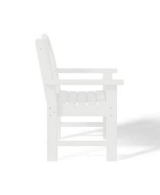 Outdoor Patio 3-Piece HDPE Adirondack Garden Chairs with Square Adirondack Side Table Set