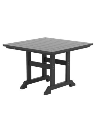 5-Piece HDPE Outdoor Patio Chair and Square Table Dining Set