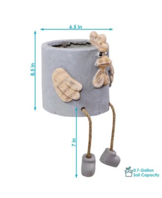 Tate the Turkey Planter Statue - Indoor/Outdoor Decorative Figurine - 8.5"