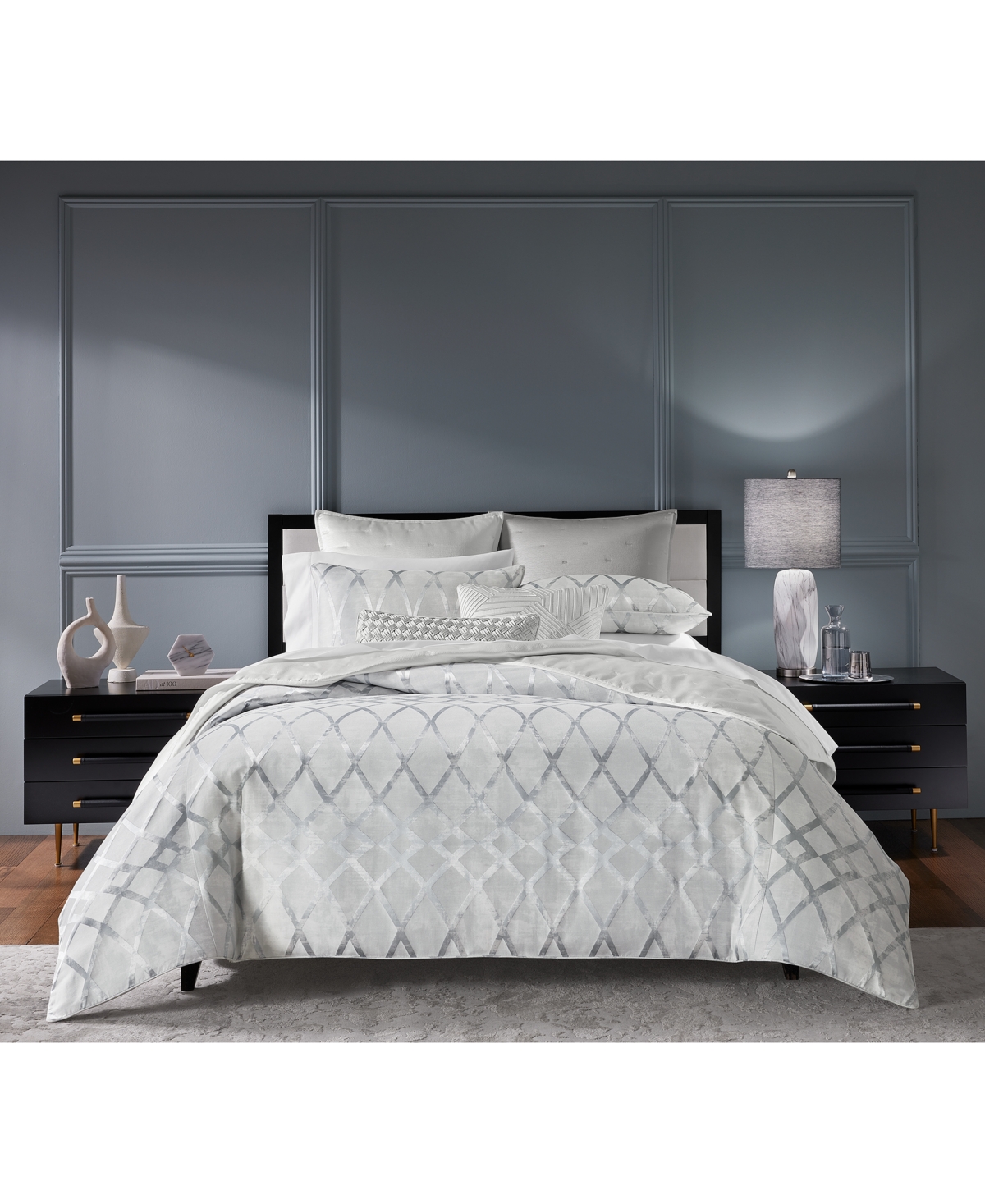 Hotel Collection Dimensional 3-pc. Duvet Cover Set, King, Exclusively At Macy's In Blue