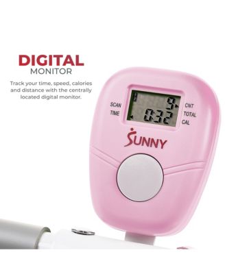 Pink SMART Upright Row-N-Ride Squat Assist Exerciser with Free SunnyFit App via Bluetooth