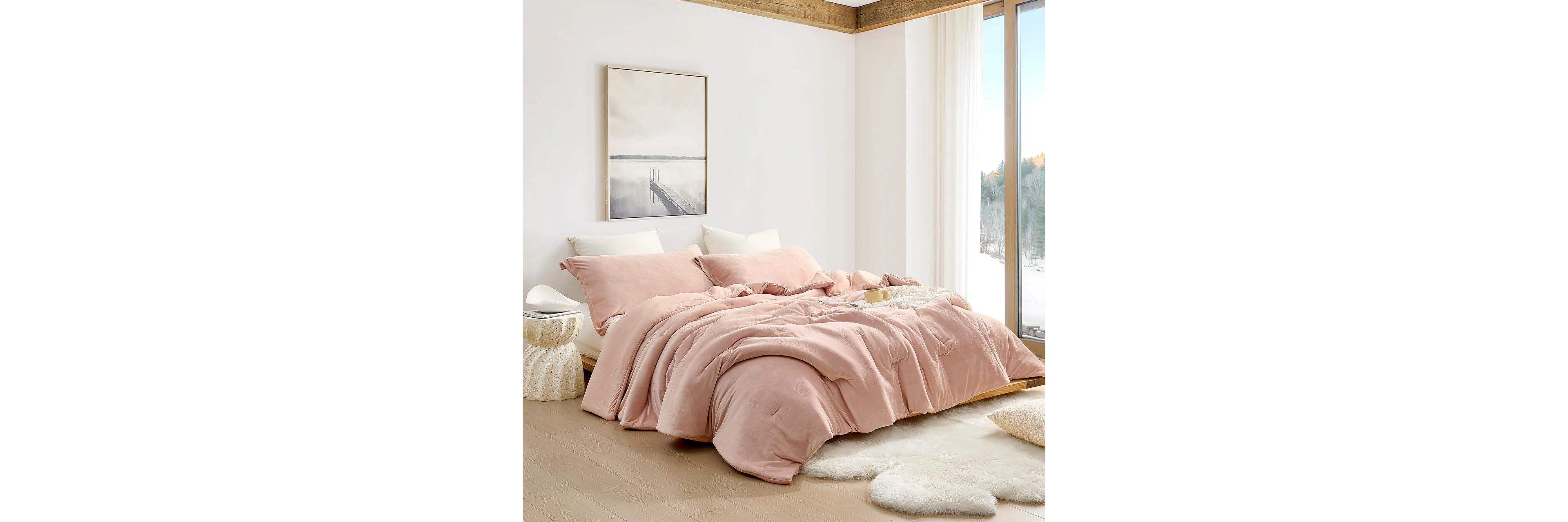 Better Than Anesthesia - Coma Inducer Oversized Comforter Set - Rose Smoke , Pink , Super King