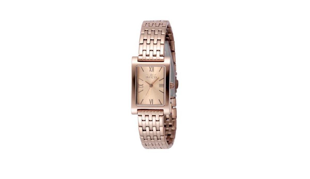 Women's 48149 Angel Quartz 3 Hand Rose Gold Dial Watch - Gold