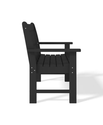 Outdoor 2-Person All-Weather HDPE Front Porch Garden Bench