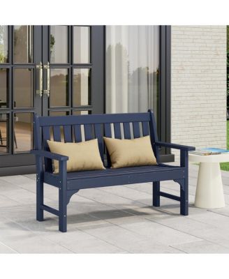 Outdoor 2-Person All-Weather HDPE Front Porch Garden Bench