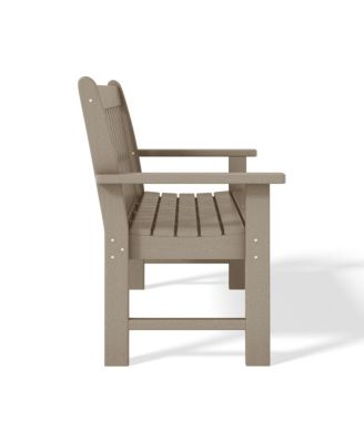 Outdoor 2-Person All-Weather HDPE Front Porch Garden Bench