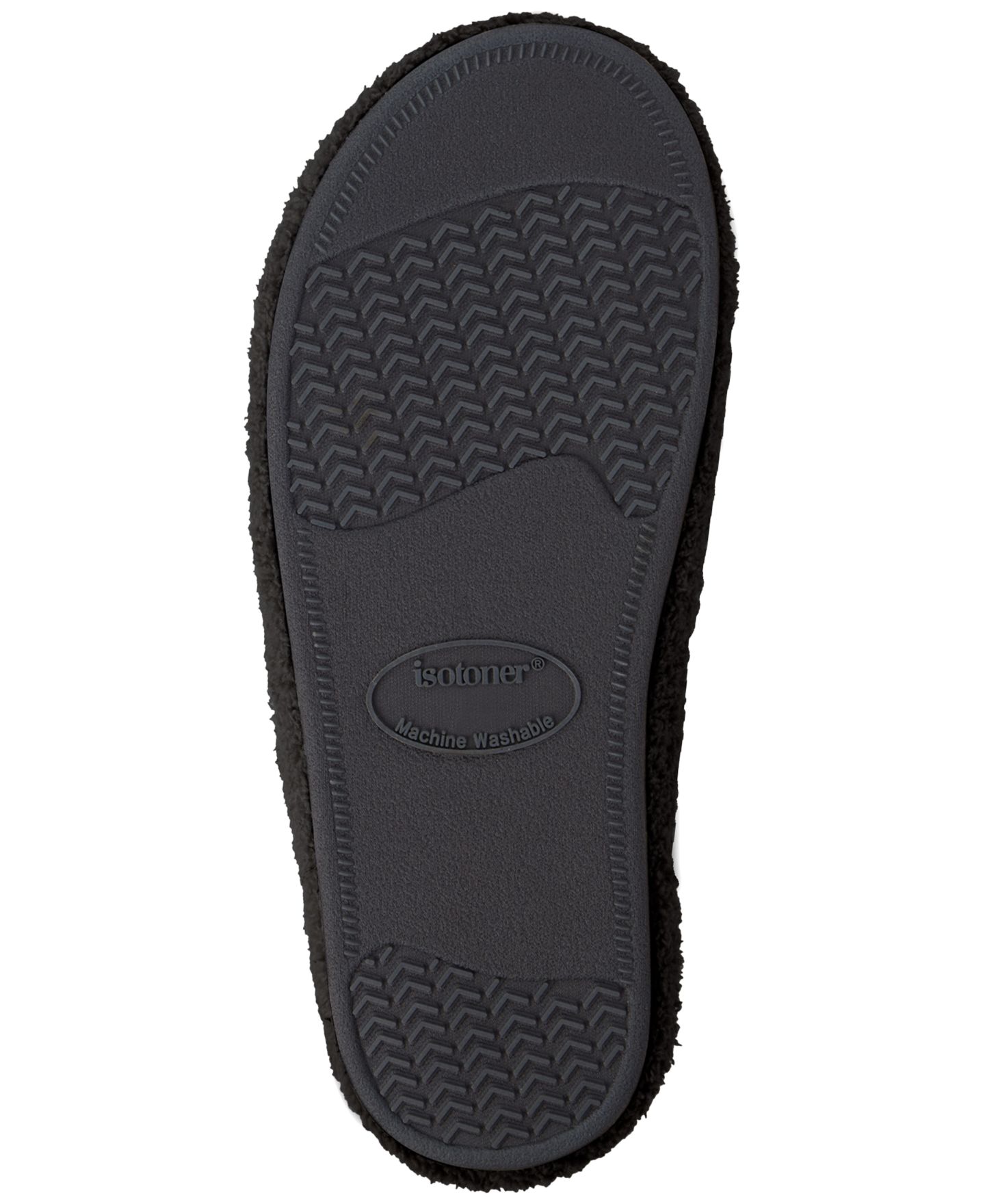 Женские тапочки Isotoner Signature Joey Cozy Plush Slide Slippers, цвет: Чёрный — фото 3