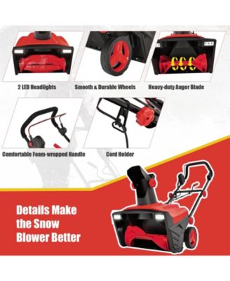 180° Rotatable Chute 20 Inch 120V 15Amp Electric Snow Thrower