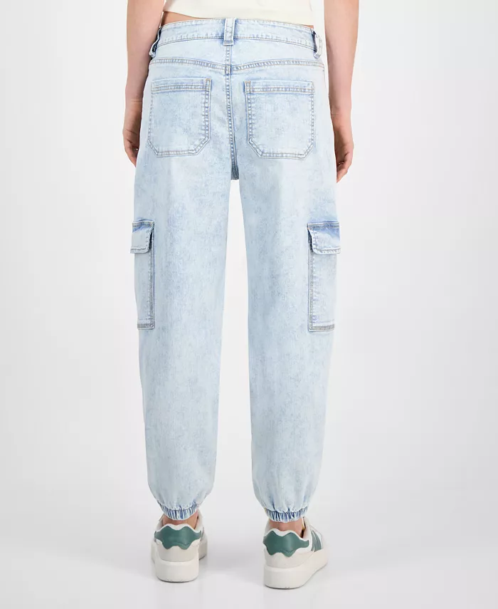 Juniors' High Rise Cargo Jogger Jeans - thumbnail 7