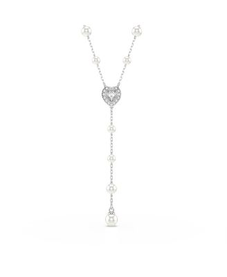 Ariana Grande x Swarovski&reg; Rhodium Plated Heart Mixed Cuts Y Necklace